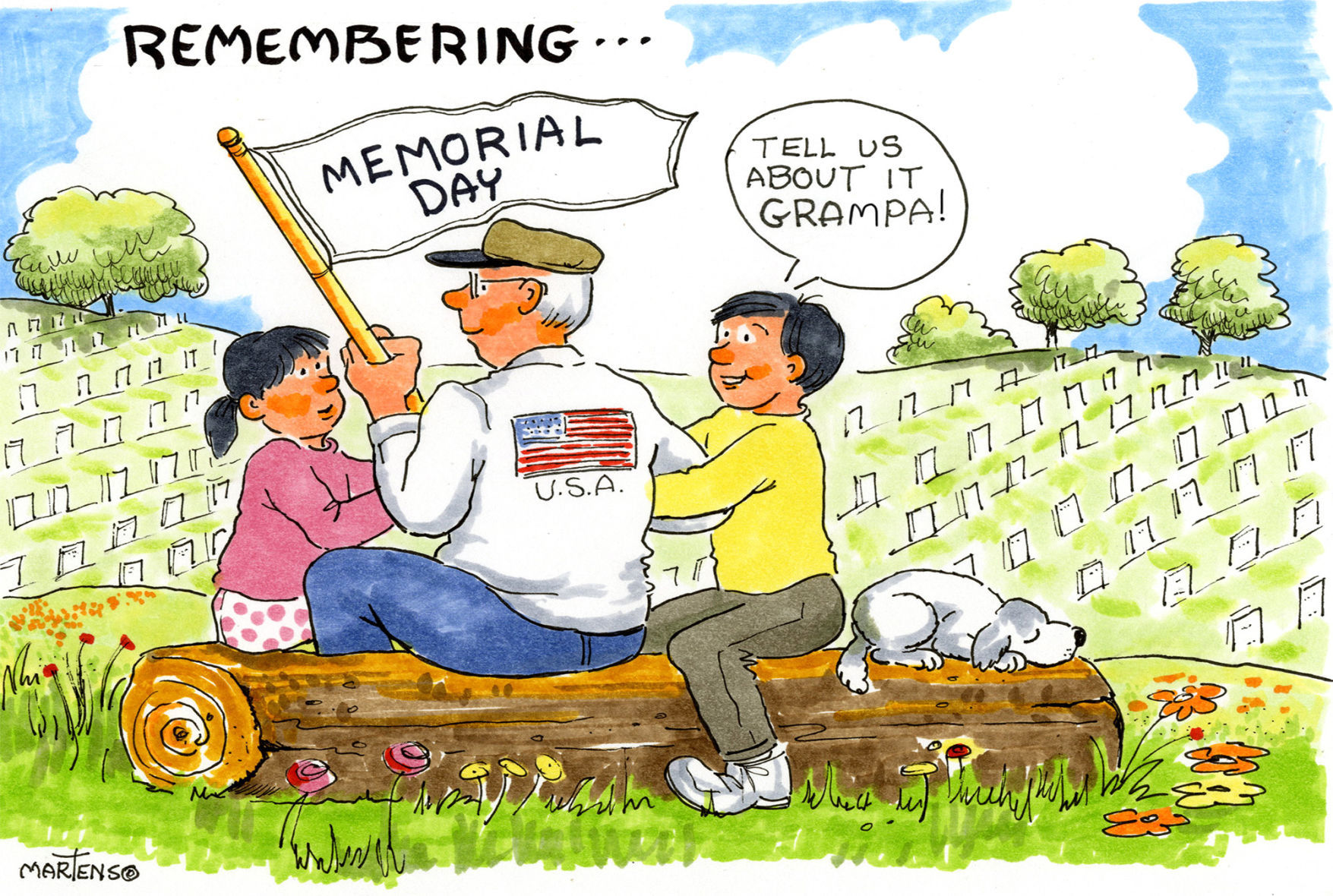 Cartoon comment by Joan Martens
